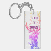 "Ga met de cash flow" Sleutelhanger (Voorkant Links)