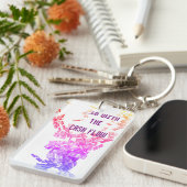 "Ga met de cash flow" Sleutelhanger (Voorkant Rechts)