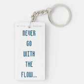 "Ga met de cash flow" Sleutelhanger (achterkant)