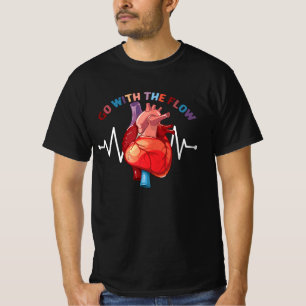Ga met de Flow CVICU Cardiac Nurse Anatomy Cardi T-shirt