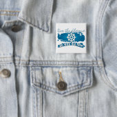 Ga met de Flow Dharma Vierkante Button 5,1 Cm (In situ)