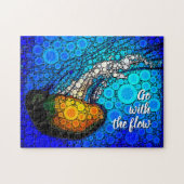 Ga met de Flow Fun Ocean Jellyfish Circle Art Legpuzzel (Horizontaal)