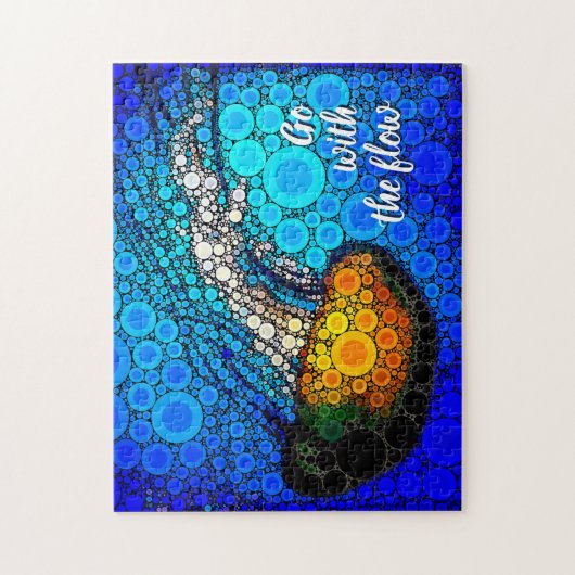 Ga met de Flow Fun Ocean Jellyfish Circle Art Legpuzzel (Verticaal)