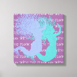 Ga met de Flow Mermaids mee Canvas Afdruk