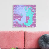 Ga met de Flow Mermaids mee Canvas Afdruk (Insitu (Woonkamer))