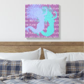 Ga met de Flow Mermaids mee Canvas Afdruk (Insitu (Slaapkamer))