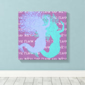 Ga met de Flow Mermaids mee Canvas Afdruk (Insitu (Houten vloer))