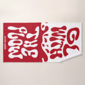Ga met de Flow Red White Funny Periode Bloed Badhanddoek (Badhanddoek)