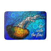 Ga met de Flow Sinaasappel Jellyfish Blue Ocean Bo Badmat (Voorkant)