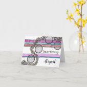 Ga met de stroom, abstract, jouw naam, verjaardag kaart (Gele Bloem)