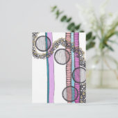 Ga met de stroom, de girale abstracte waterverf, briefkaart (Staand voorkant)