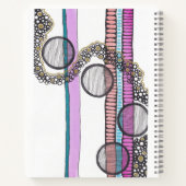 Ga met de stroom, gepersonaliseerd, origineel kuns notitieboek (Achterkant)