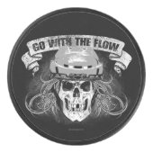 Ga met de Stroom (hockeyhaar) Hockey Puck (Voorkant)