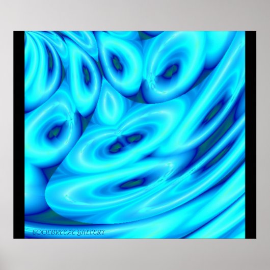 GA MET DE STROOM!! (Ice Blue) Poster (Voorkant)