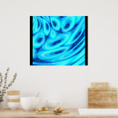 GA MET DE STROOM!! (Ice Blue) Poster (Keuken)