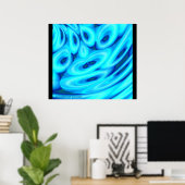 GA MET DE STROOM!! (Ice Blue) Poster (Thuiskantoor)