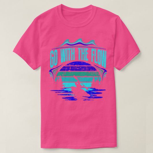 Ga met de stroom  Kayaking T-shirt (Design voorkant)