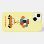 Ga met de stroom mee - Auto met ballonnen geel hoe Case-Mate iPhone Case (Achterkant (horizontaal))