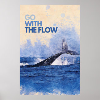 Ga met de stroom mee C Poster