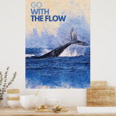 Ga met de stroom mee C Poster (Keuken)