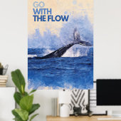 Ga met de stroom mee C Poster (Thuiskantoor)
