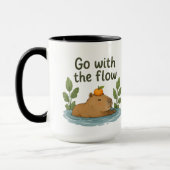 Ga met de Stroom mee Capybara Mok – Schattig Relax (Links)