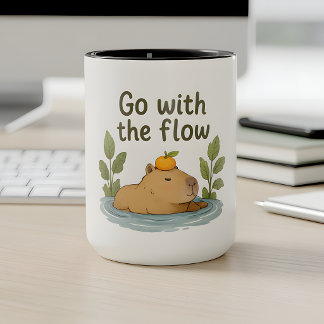 Ga met de Stroom mee Capybara Mok – Schattig Relax