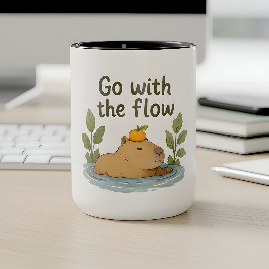 Ga met de Stroom mee Capybara Mok – Schattig Relax
