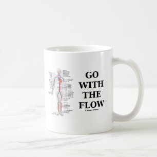 Ga met de stroom mee (circulatoire systeemhoogte) koffiemok