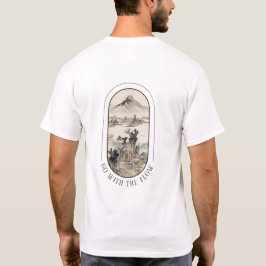 "Ga met de stroom mee" Japans geïnspireerd scenisc T-shirt