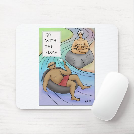 Ga met de stroom mee muismat (Met muis)