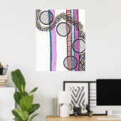 Ga met de stroom mee, originele kunstdoedelen poster (Thuiskantoor)