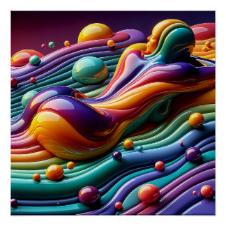 Ga met de stroom mee perfect poster