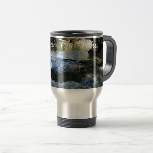 Ga met de stroom mee reisbeker (Voorkant rechts)