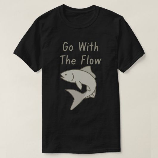 Ga met de Stroom Mee Vis T-shirt (Design voorkant)