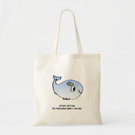 Ga met de stroom mee - Whale Canvas tas