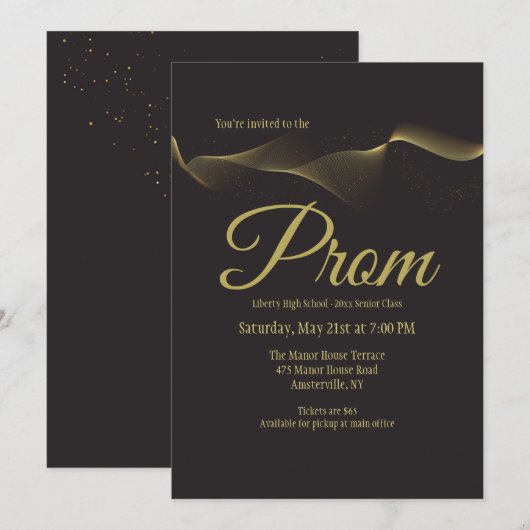 Ga met de stroomprom- uitnodiging (Voorkant / Achterkant)