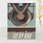 Ga met de trein kaart (Gele Bloem)