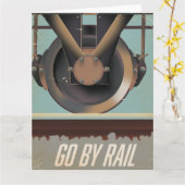 Ga met de trein kaart (Gele Bloem)