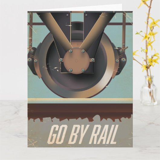 Ga met de trein kaart (Gele Bloem)