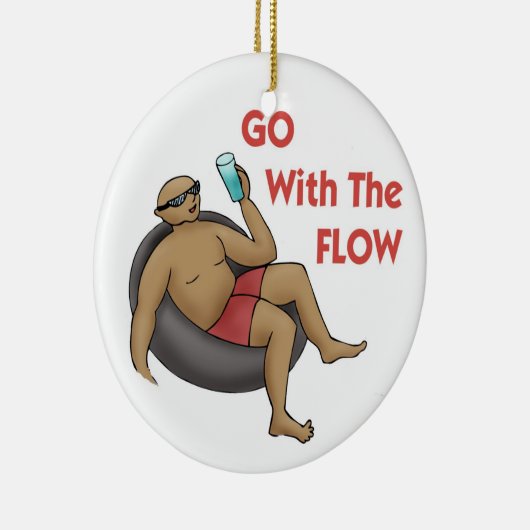 Ga met de Versiering van de Stroom Keramisch Ornament (Rechts)