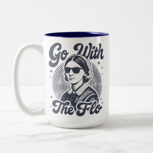 Ga met de vloer Florence Nightingale Retro Verplee Tweekleurige Koffiemok