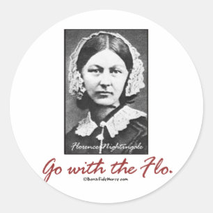 Ga met Florence Nightingale Ronde Sticker
