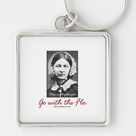 Ga met Florence Nightingale Sleutelhanger (Voorkant)