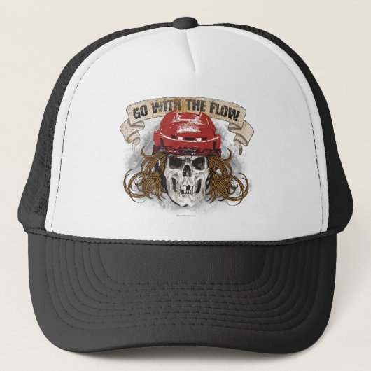 Ga met het (Hockey Hair) Red van de Stroom Trucker Pet (Voorkant)