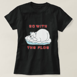 Ga met het ijs drijvende ijsbeer t-shirt
