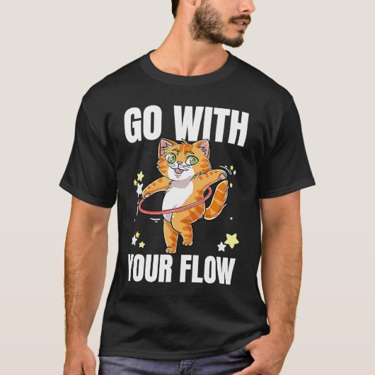 Ga Met Je Flow Dans Workout Oefening Hooper Kat T-shirt (Voorkant)
