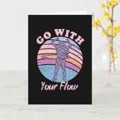 Ga met je Flow Hula Hoop Wenskaart Kaart (Gele Bloem)