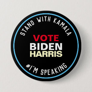 Ga met Kamala staan. Ik spreek BIDEN HARRIS Ronde Button 7,6 Cm