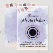 Ga met ons mee om verjaardagsuitnodiging te vieren kaart (Voorkant / Achterkant)